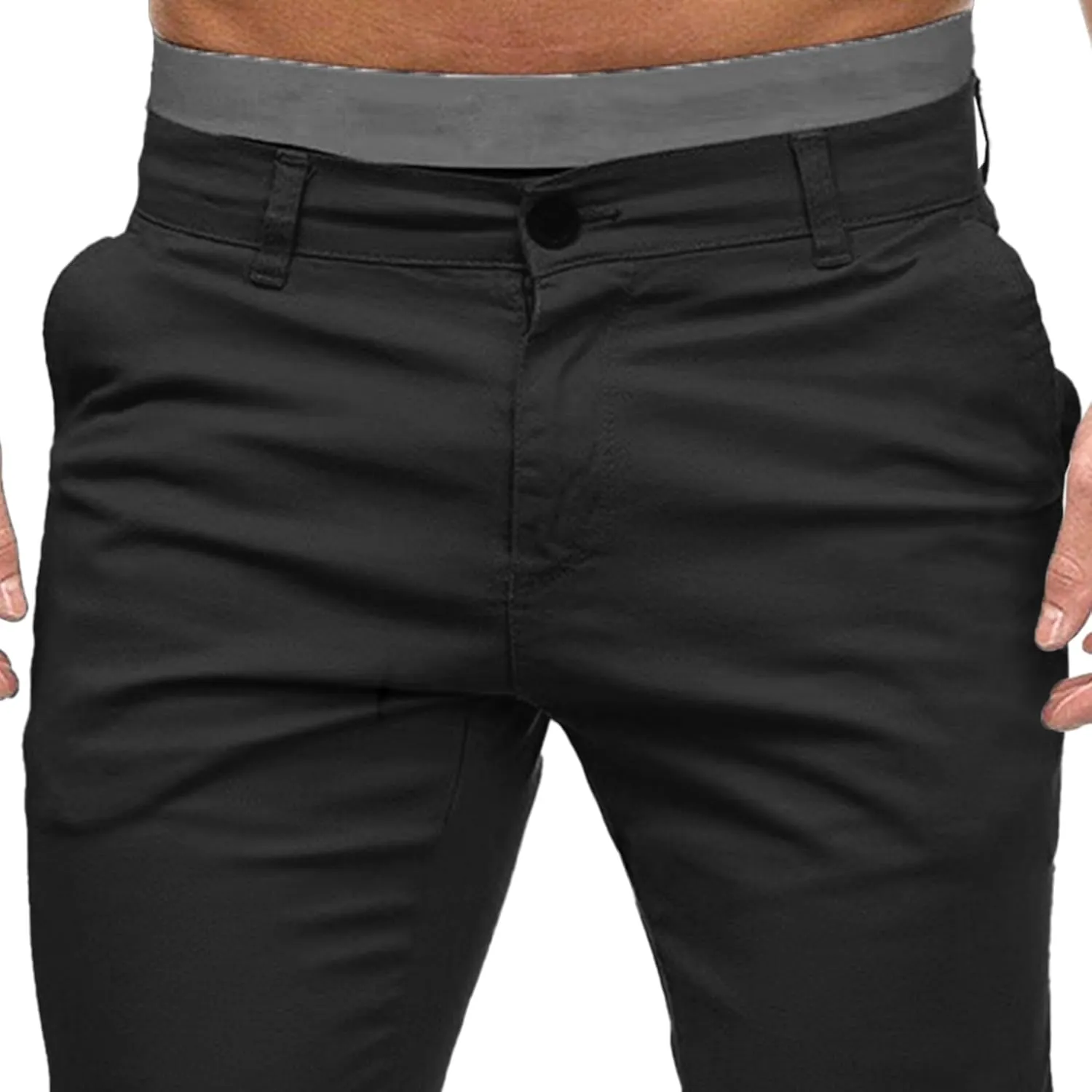 Men's Slim Fit Stylish Outdoor Pants Comfort Business Joggers Trousers Skinny Lightweight Hiking Pants
