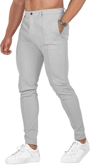 Men's Slim Fit Stylish Outdoor Pants Comfort Business Joggers Trousers Skinny Lightweight Hiking Pants