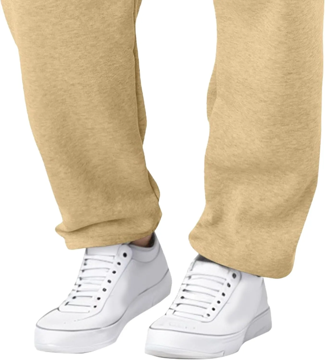 Men's Solid Casual Baggy Stylish Pants Comfort Elastic Waist Workout Trousers Drawstring Straight Leg Outdoor Pants