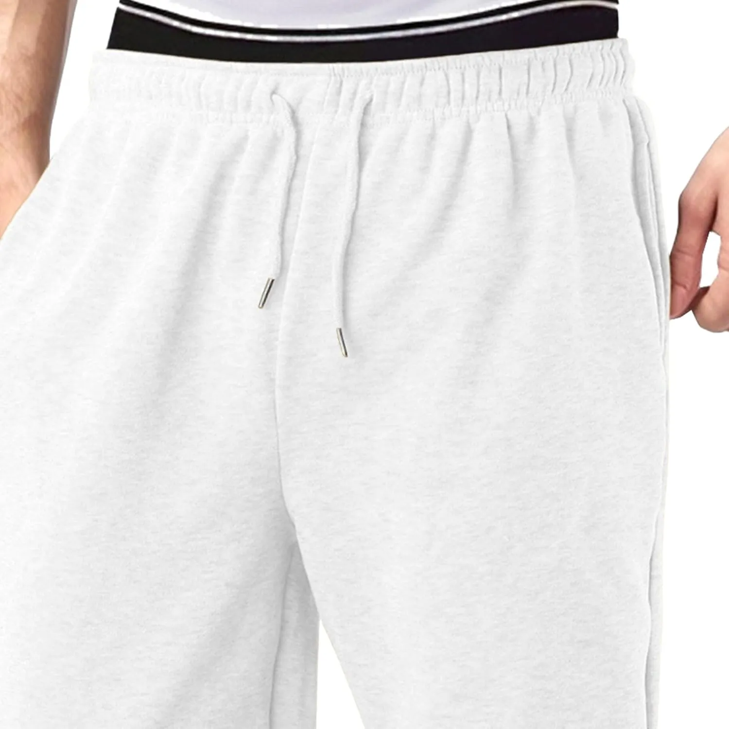 Men's Solid Casual Baggy Stylish Pants Comfort Elastic Waist Workout Trousers Drawstring Straight Leg Outdoor Pants
