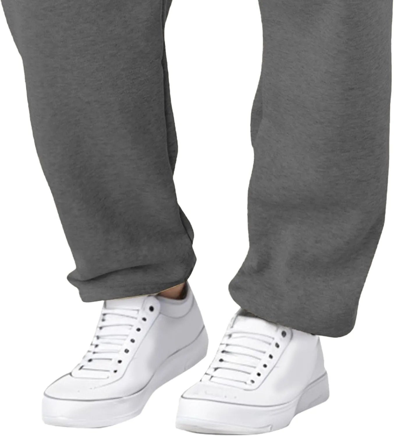 Men's Solid Casual Baggy Stylish Pants Comfort Elastic Waist Workout Trousers Drawstring Straight Leg Outdoor Pants