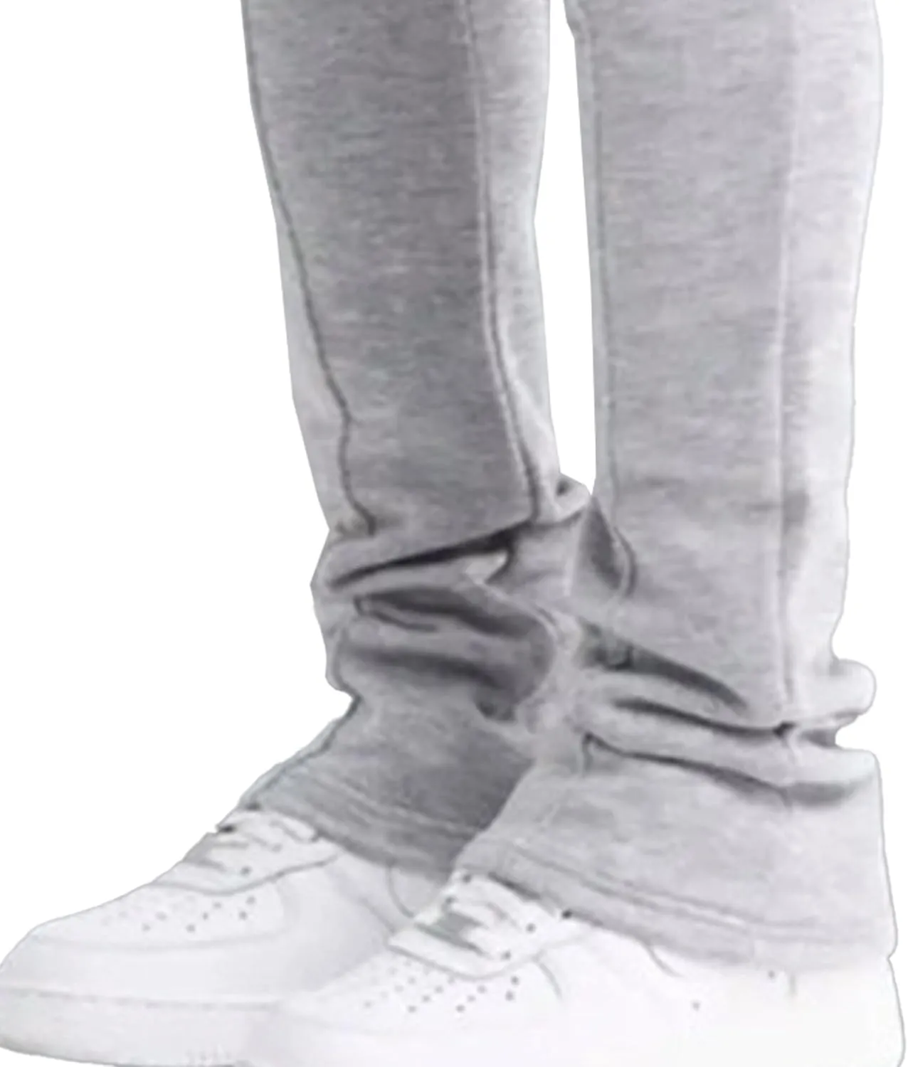 Men's Stylish Drawstring Wide Leg Pants Slim Fit Outdoor Hip Hop Trousers Solid Elastic Waist Workout Pants