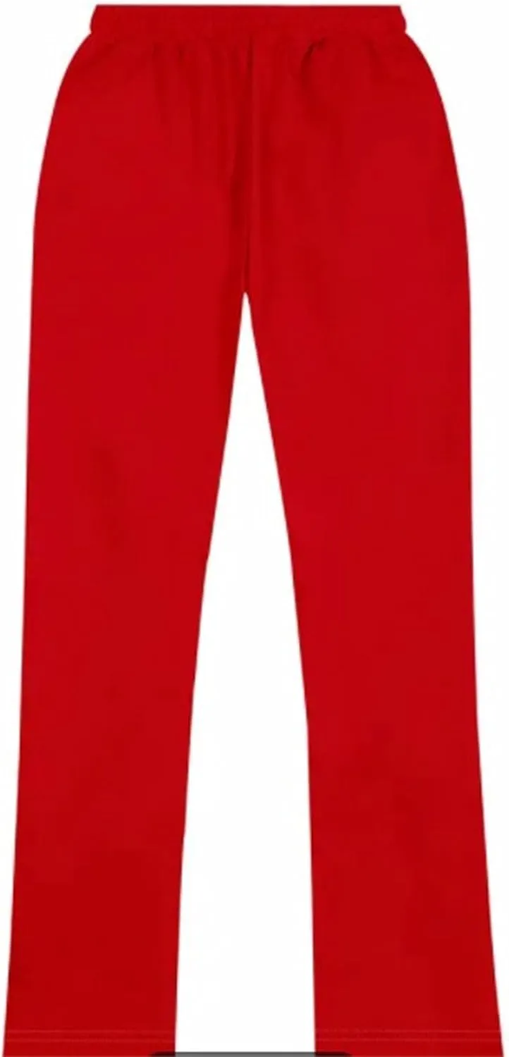 Men's Stylish Drawstring Wide Leg Pants Slim Fit Outdoor Hip Hop Trousers Solid Elastic Waist Workout Pants