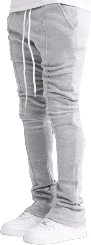 Men's Stylish Drawstring Wide Leg Pants Slim Fit Outdoor Hip Hop Trousers Solid Elastic Waist Workout Pants