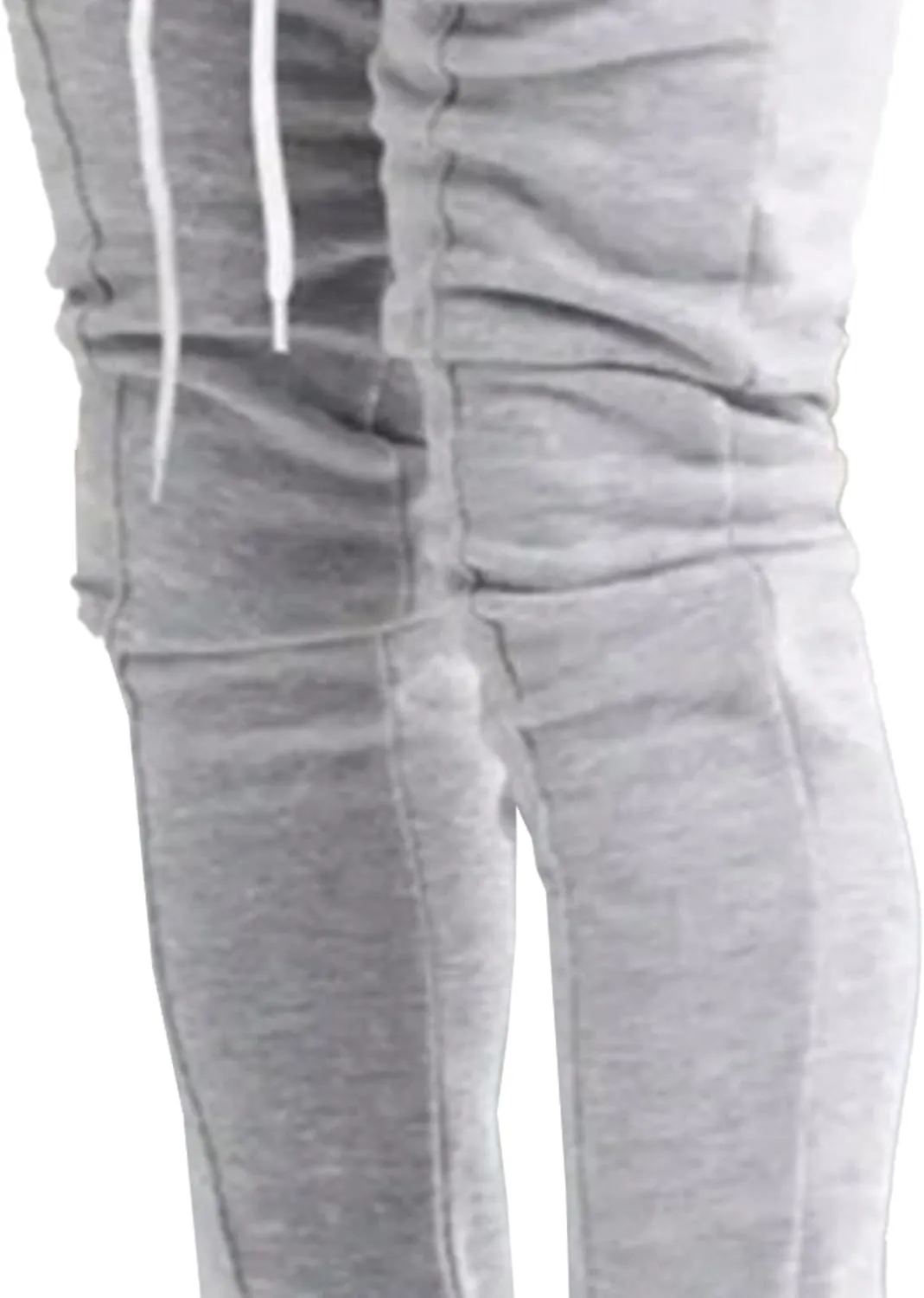Men's Stylish Drawstring Wide Leg Pants Slim Fit Outdoor Hip Hop Trousers Solid Elastic Waist Workout Pants