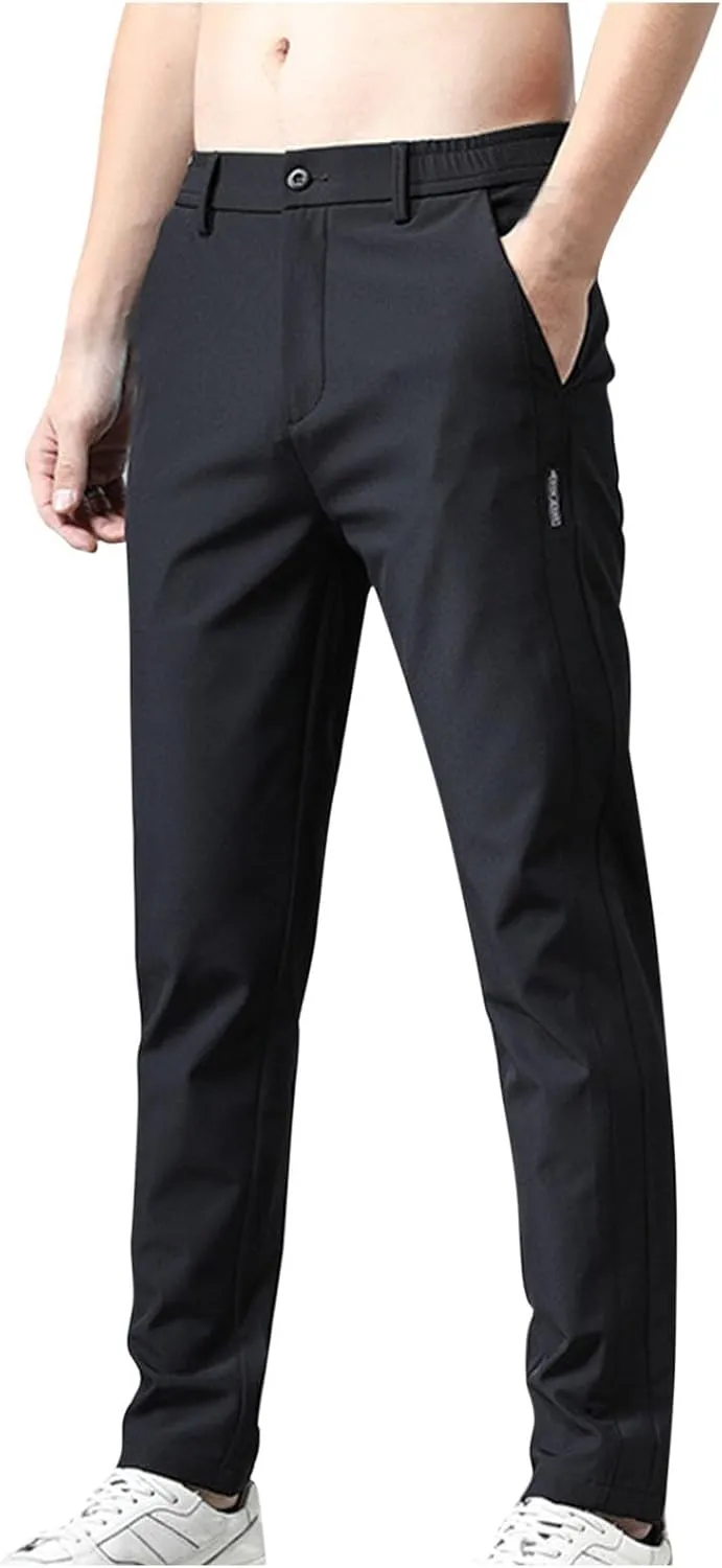 Mens Sweatpants Slim Fit Breathable Quickly-Dry Running Hiking Golf Pants Lightweight Casual Athletic Work Trousers