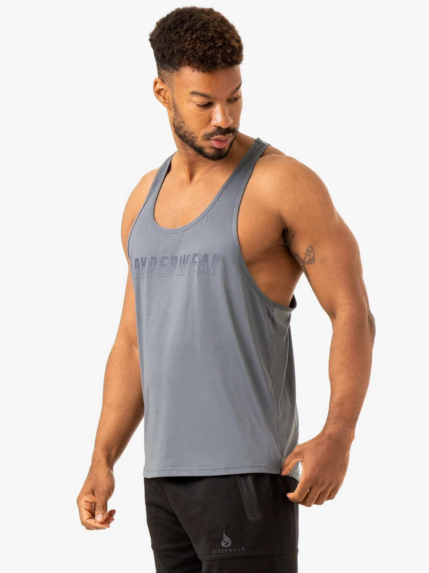 Overdrive Stringer T-Back - Steel Blue