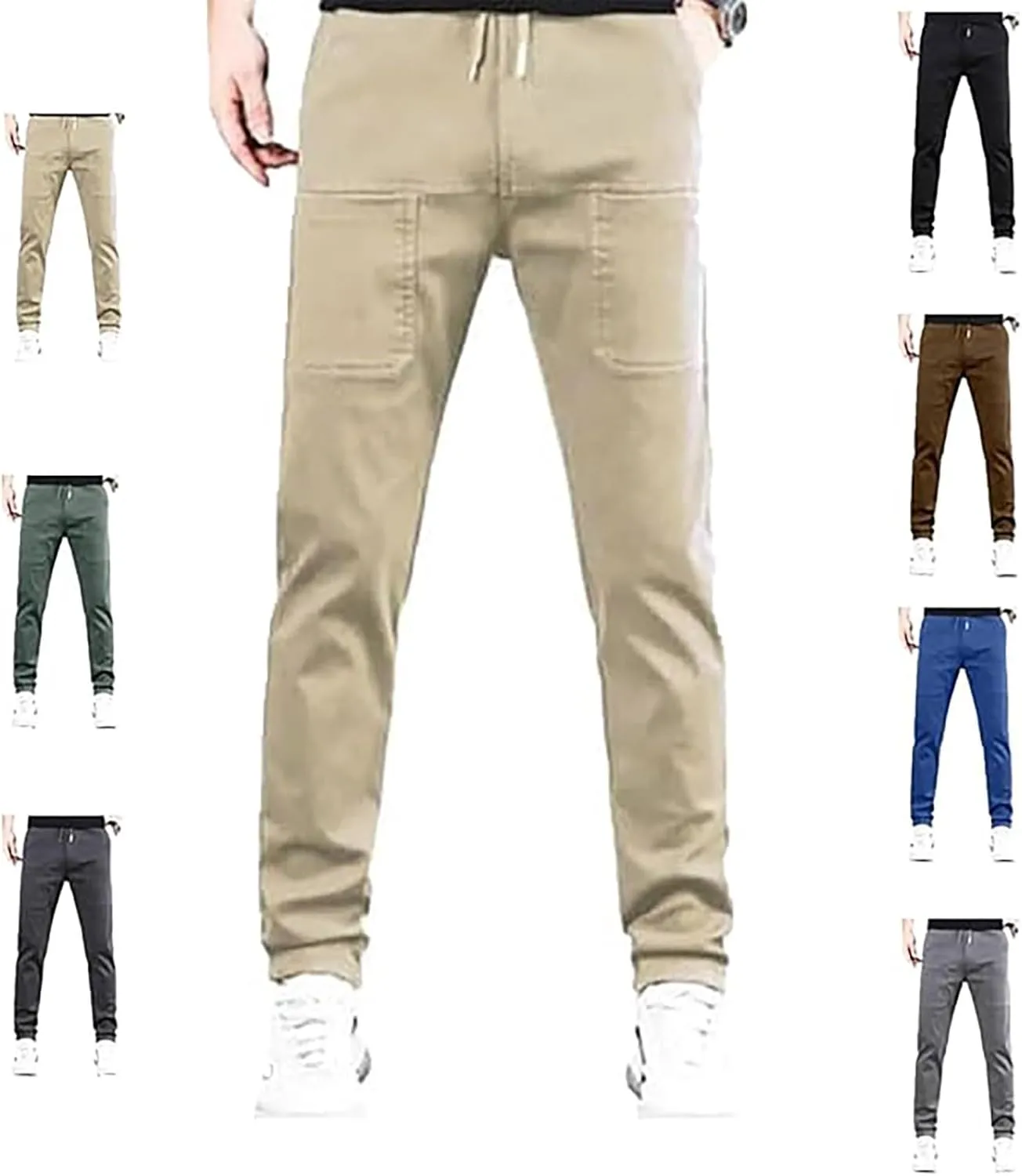 Palcomfy Pants for Men Pocket Casual Pants Loose Fit Men's Casual Pants Men's Palcomfy Ultra Stretch Breathable
