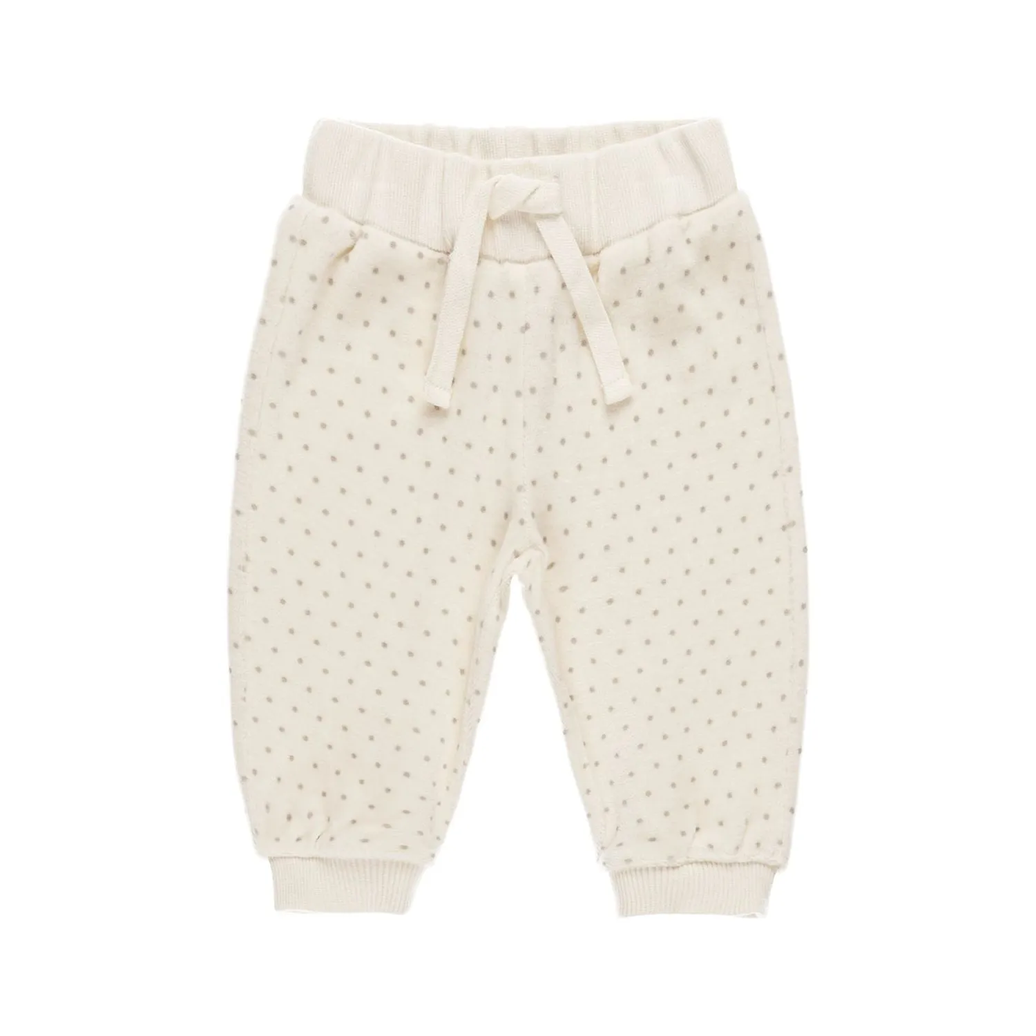 Quincy Mae Velour Relaxed Sweatpants - Polka Dot