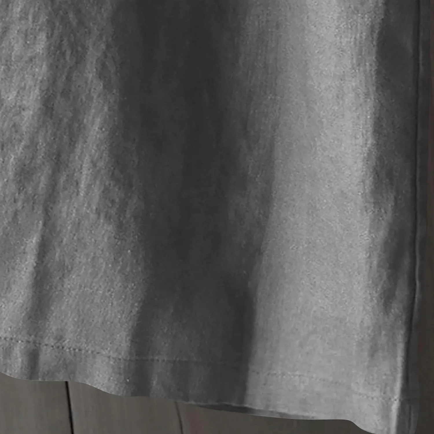 Women Wide Leg Casual Cotton Linen Pants, Solid Lightweight Breathable Summer Daily Clothes Drawstring Pockets Trousers
