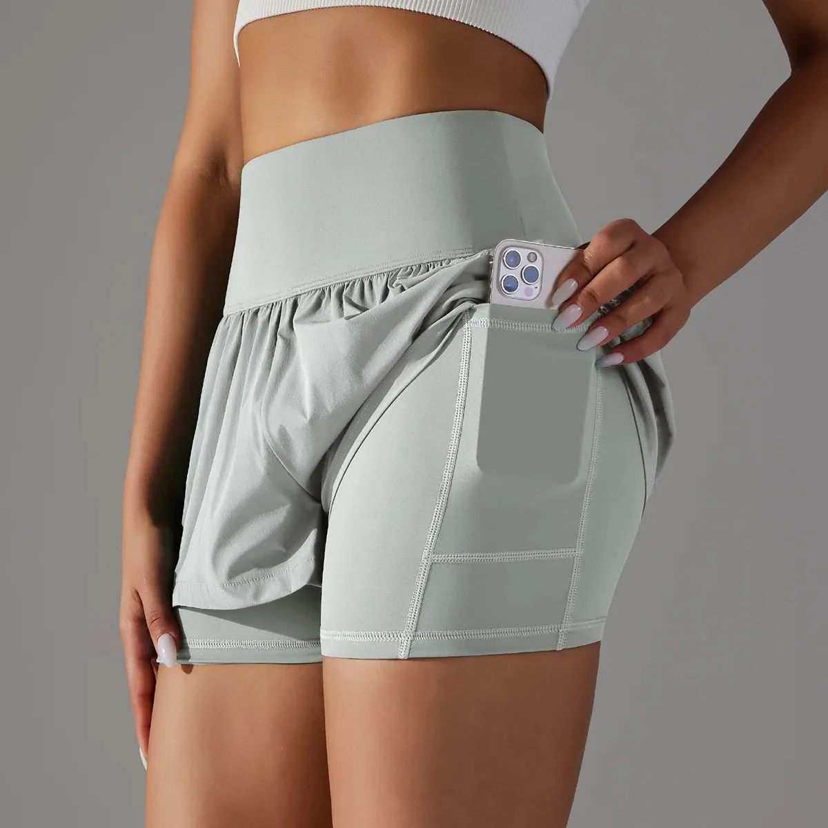 Women's Athletic Shorts with Pockets - Yoga & Running
