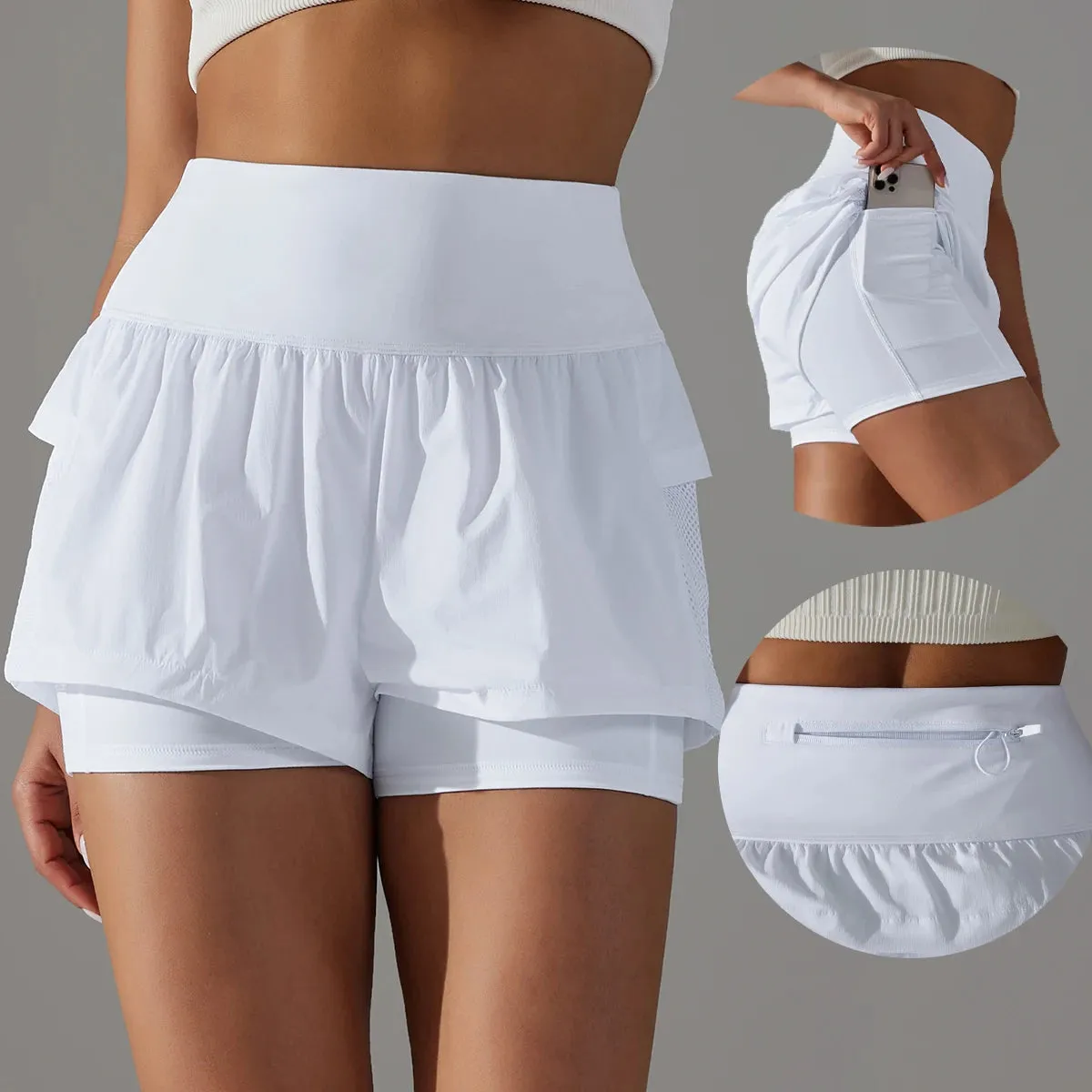 Women's Athletic Shorts with Pockets - Yoga & Running