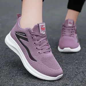 Women's Breathable Mesh Trainers with Cushioned Sole