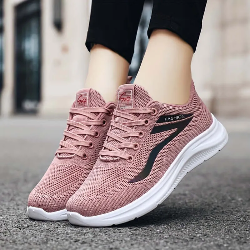 Women's Breathable Mesh Trainers with Cushioned Sole