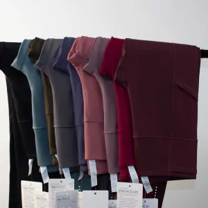 Women's High Waist Yoga Pants With-بنطلون يوغا نسائي