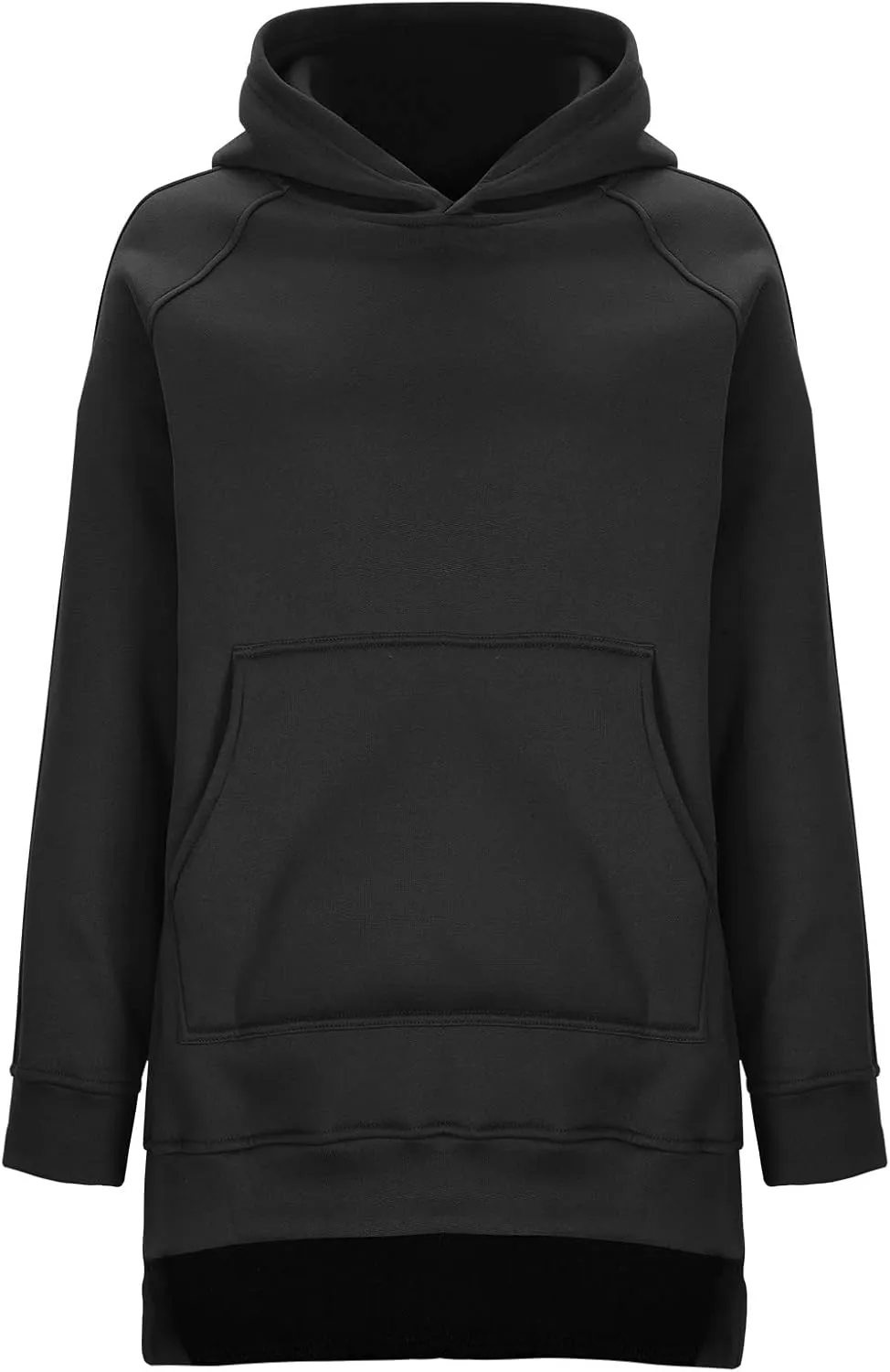 Women's Winter Oversized Hoodies Stylish Long Sleeve High Split Hem Pullover Casual High Low Sweatshirt With Pocket