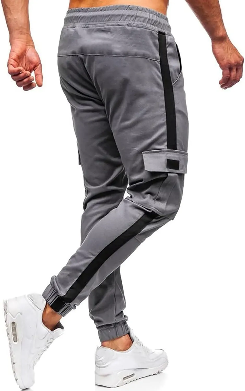 Work Pants for Men Construction Flex Casual Drawstring Waist Joggers Classic Breathable Active Fishing Hiking Pants