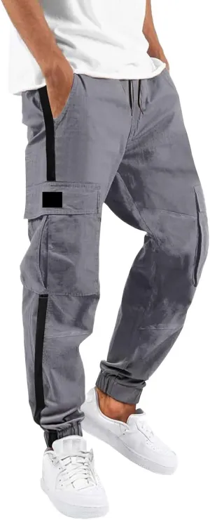 Work Pants for Men Construction Flex Casual Drawstring Waist Joggers Classic Breathable Active Fishing Hiking Pants