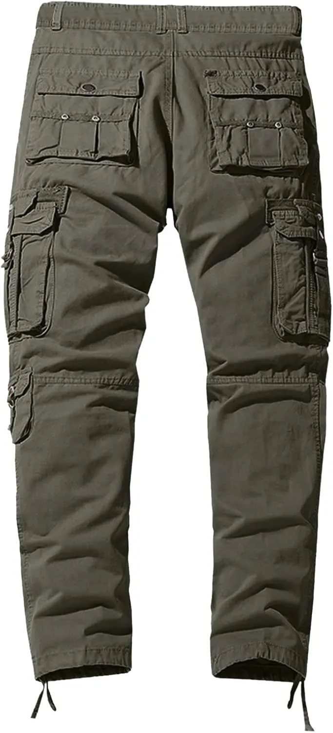 Work Pants for Men Construction Flex Casual Hiking Pants Workout Joggers Stretch Twill Track Sweatpants Multi Pockets