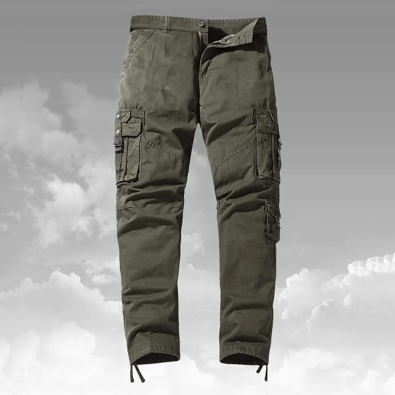 Work Pants for Men Construction Flex Casual Hiking Pants Workout Joggers Stretch Twill Track Sweatpants Multi Pockets